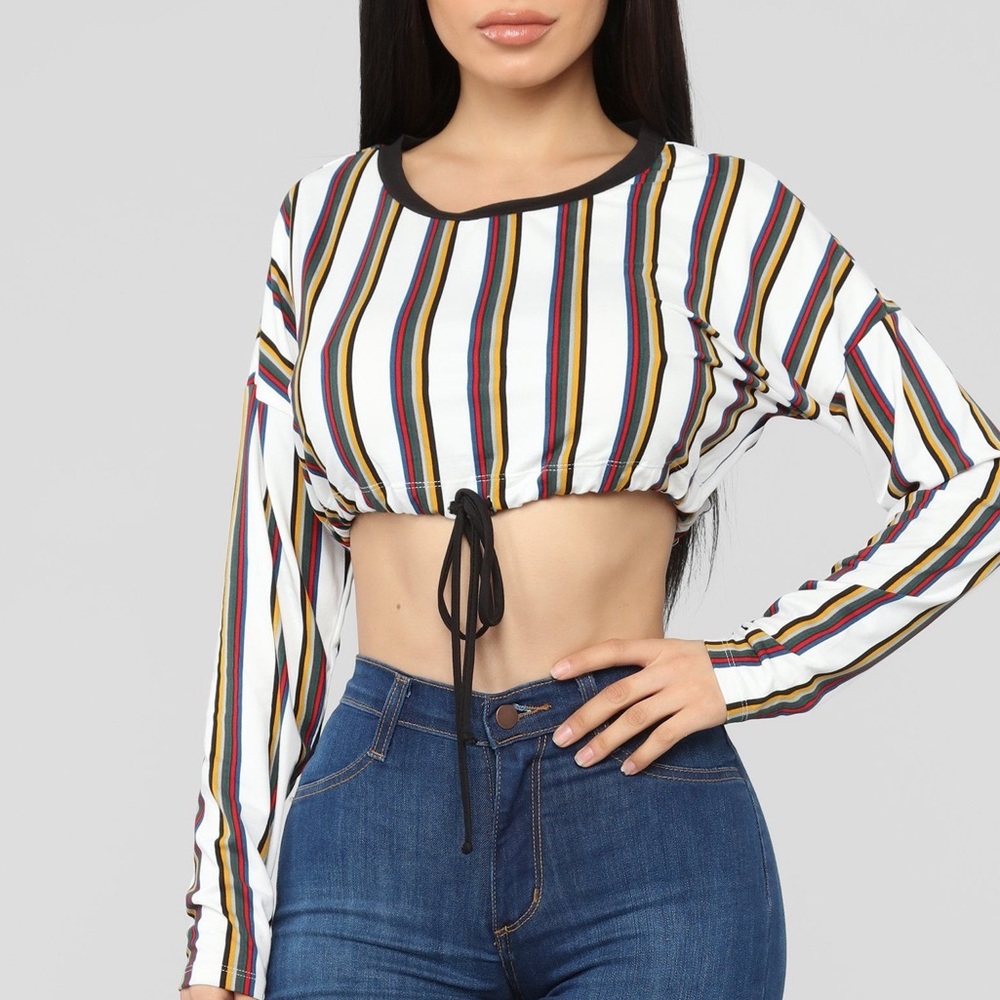 Light crop top long sleeve